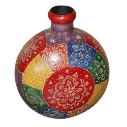 Iron painted decorative pot