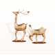 Iron Painted Deer Candle Stand (Set of 2)