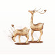 Iron Painted Deer Candle Stand (Set of 2)