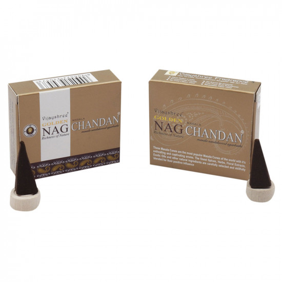 Golden Nag Chandan Incense cones (Single Pack)