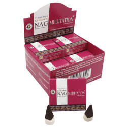 Golden Nag Meditation Incense cones (Full Pack)