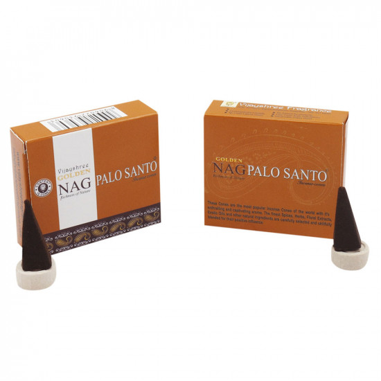 Golden Nag Palo Santo Incense cones (Full Pack)