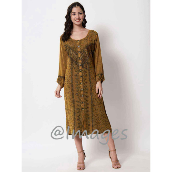 Tortilla Embroidded Long Dress