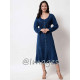 Ultramarine Blue Embroidded Long Dress