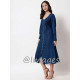 Ultramarine Blue Embroidded Long Dress
