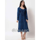 Ultramarine Blue Embroidded Long Dress