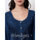 Ultramarine Blue Embroidded Long Dress