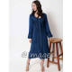Ultramarine Blue Embroidded Long Dress
