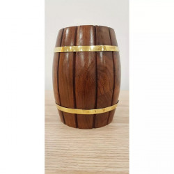 Wooden Money Box Barrel